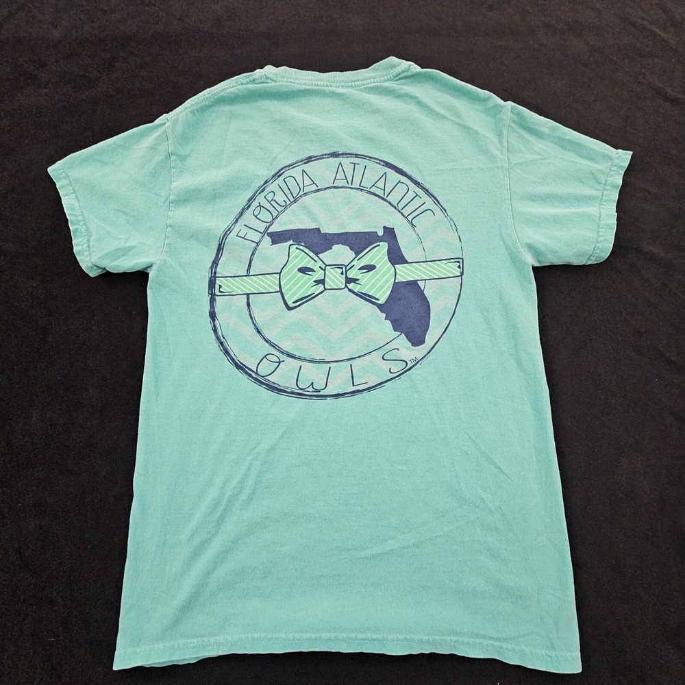 Florida Atlantic Owls Blue 84 Green/Blue Short Sleeve Cotton T-Shirt Men's S